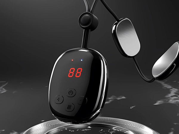 Electrostimulator Neck Massager USB – 15 trepte putere, 4 moduri încălzire, EMS