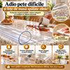 Protecție de Masă Transparentă din PVC Siliconizat – 60 x 100 cm, Grosime 0,8 mm, Impermeabilă și Ușor de Curățat