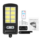 Set 5 Lămpi LED Solare 150W COB – 160 LED-uri, Senzor de Mișcare, Telecomandă, Rezistente la Apă IP65