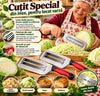 OFERTĂ 1+1 GRATUIT – Cuțit Special din Inox pentru Tocat Varză, cu Lame Duble – Rapid, Practic și Ușor de Folosit!