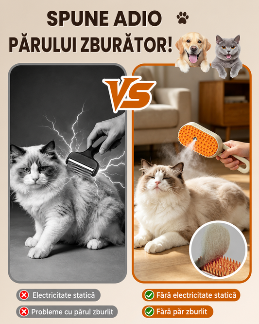 Perie cu abur pentru animale 1+1 GRATIS