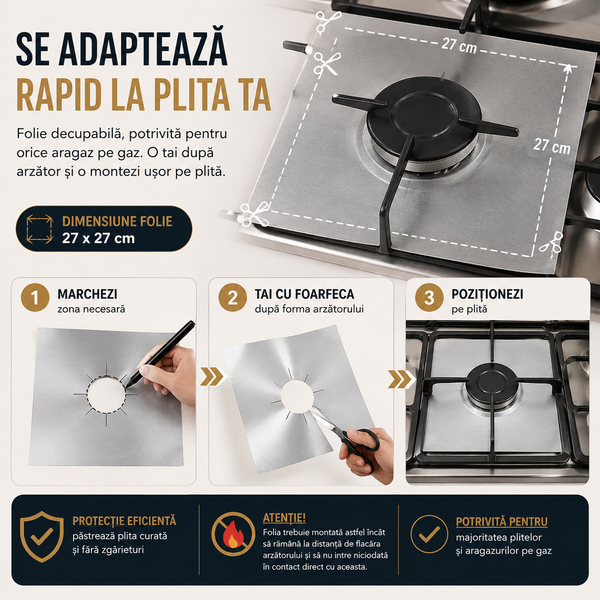 Covoraș Plită Anti-Murdărie Nonstick Universal