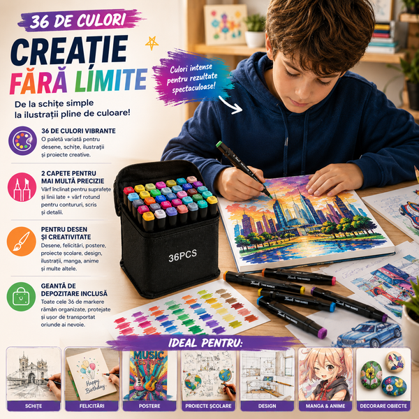Set Markere Artistice Vibrante