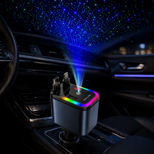 Încărcător Auto Rotativ LED