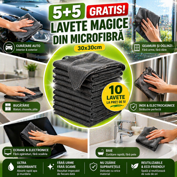 Lavete Magice Microfibra Reutilizabile