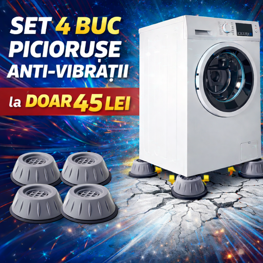 Set 4 Piciorușe Antivibrații – Anti-zgomot & Antiderapante
