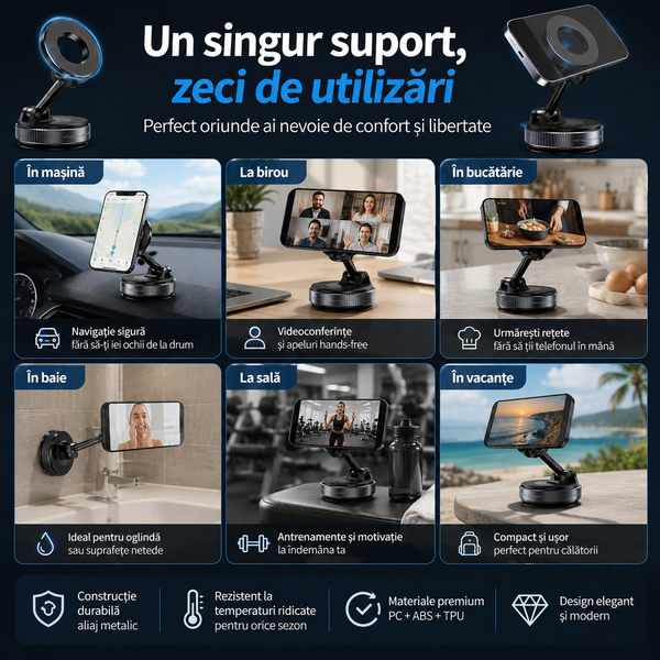 FixMag Suport Auto Telefon Solid