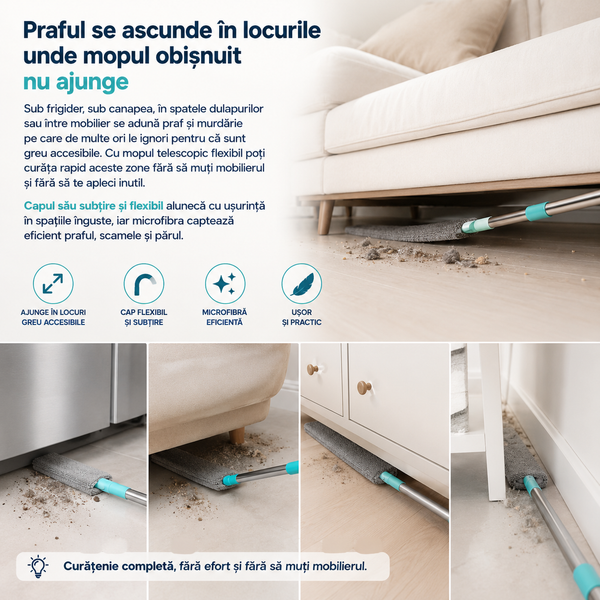 Mop Flexibil Pro Curățenie Rapidă