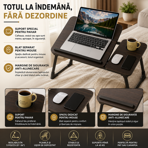 Masă pliabilă laptop confort