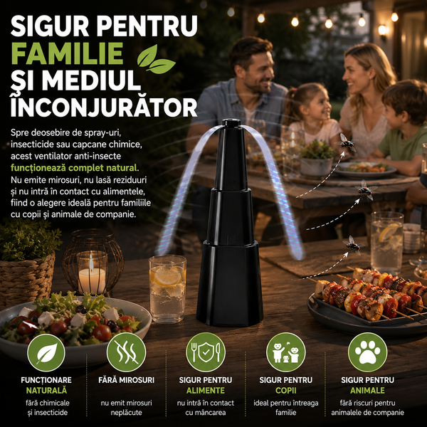 VentilAir Pliabil Anti-Insecte