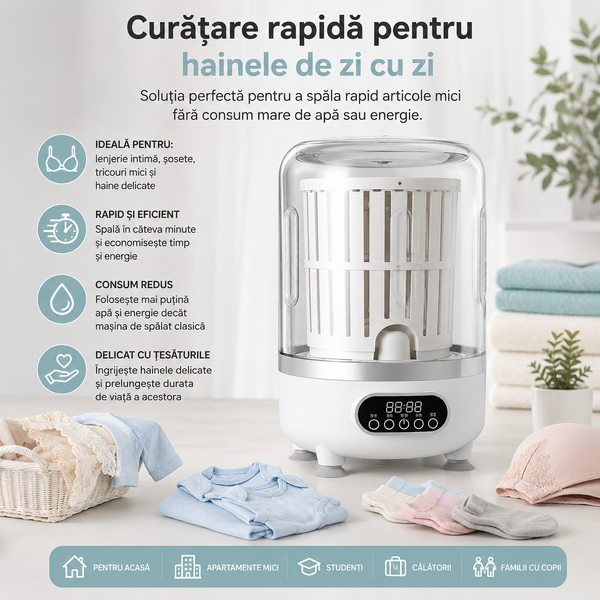 Mini Mașină de Spălat Portabilă