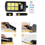 Set 5 Lămpi LED Solare 150W COB – 160 LED-uri, Senzor de Mișcare, Telecomandă, Rezistente la Apă IP65