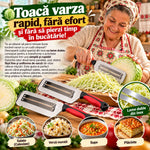 OFERTĂ 1+1 GRATUIT – Cuțit Special din Inox pentru Tocat Varză, cu Lame Duble – Rapid, Practic și Ușor de Folosit!