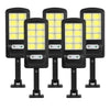 Set 5 Lămpi LED Solare 150W COB – 160 LED-uri, Senzor de Mișcare, Telecomandă, Rezistente la Apă IP65