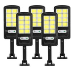 Set 5 Lămpi LED Solare 150W COB – 160 LED-uri, Senzor de Mișcare, Telecomandă, Rezistente la Apă IP65
