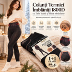 OFERTĂ 1+1 GRATIS – Colanți Termici Îmblăniți 1800D cu Burtieră și Efect Modelator, Mărime Universală până la XXXL