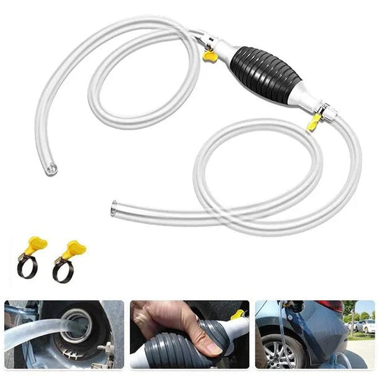 Ofertă 1+1 – Pompă manuală tip sifon pentru transfer lichide, cu furtun 2 m