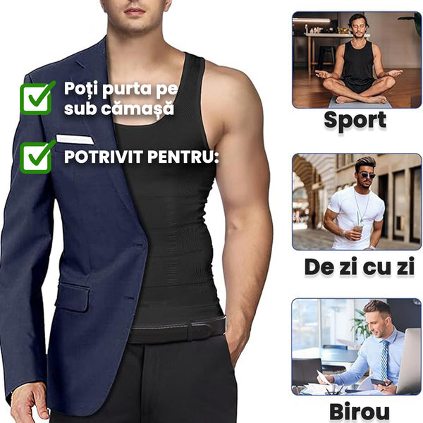 Maiou Modelator SlimMan pentru bărbați – Ascunde Burta
