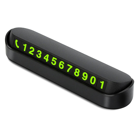 Suport numar telefon, afisaj parcare numar telefon/parcare temporara, Negru