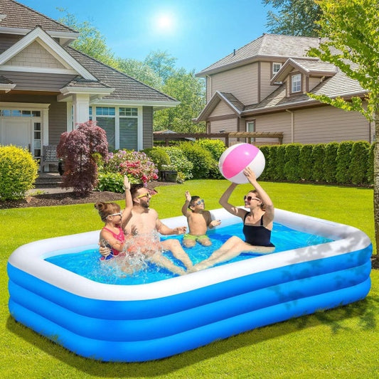 PISCINĂ GONFLABILĂ XXL - 201x150x51 cm + 2 x Hamac Multicolor